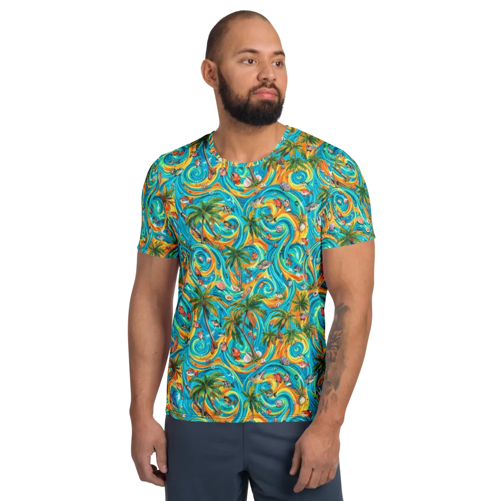 Paradise Gyre on Men's Athletic T-Shirt — Front