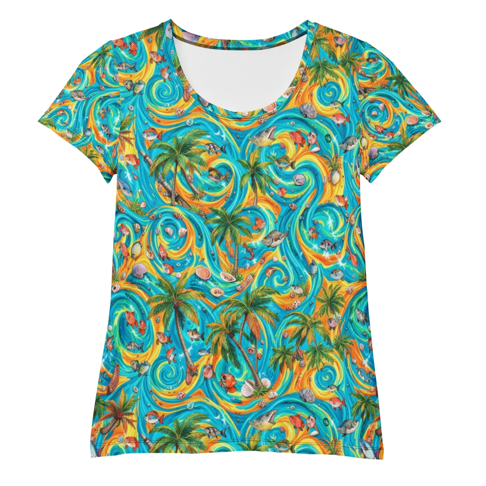 Paradise Gyre on Women's Athletic T-Shirt — Front