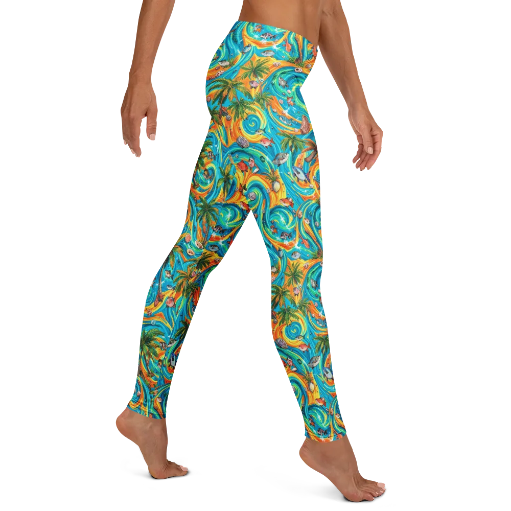 Paradise Gyre on Leggings — Right