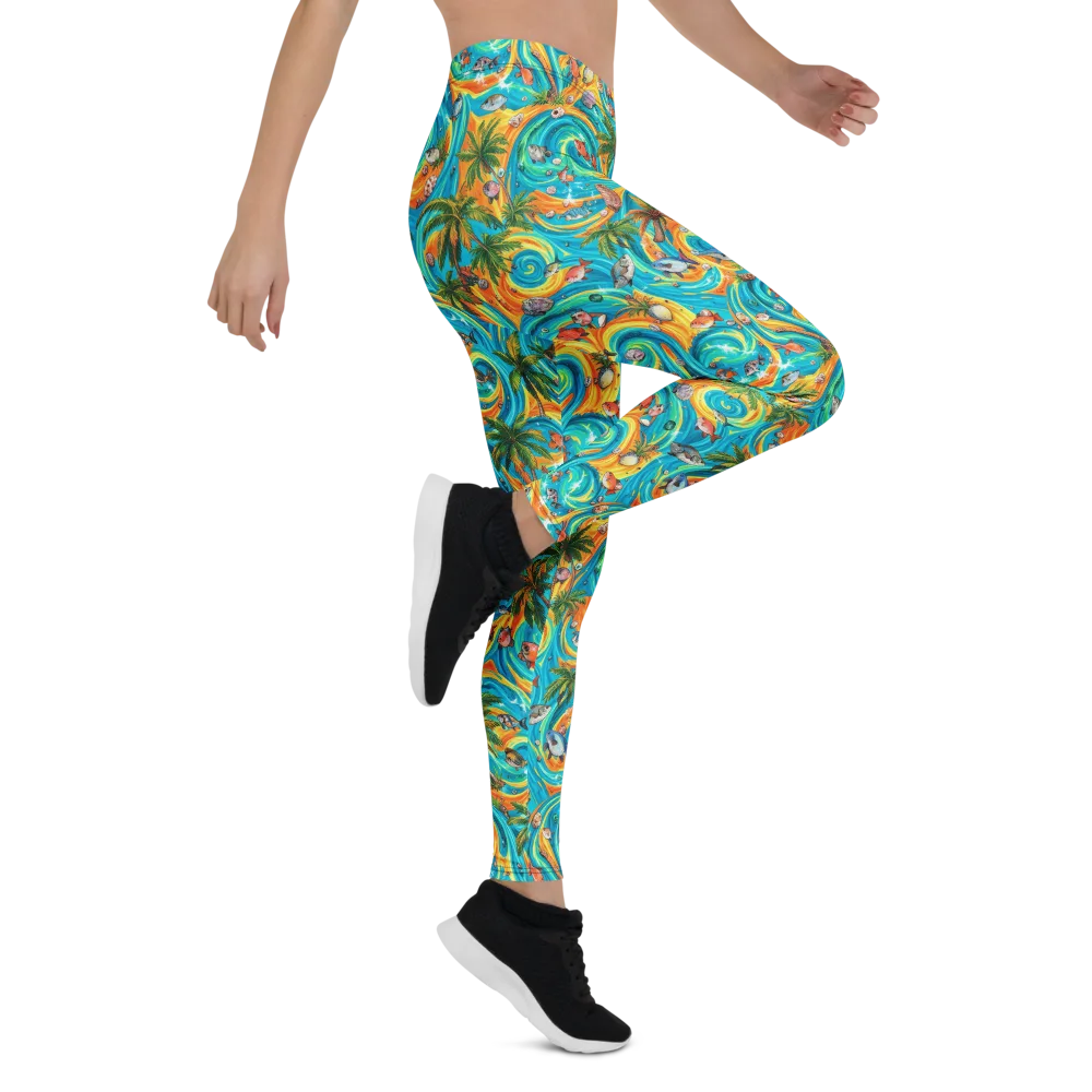 Paradise Gyre on Leggings — Right