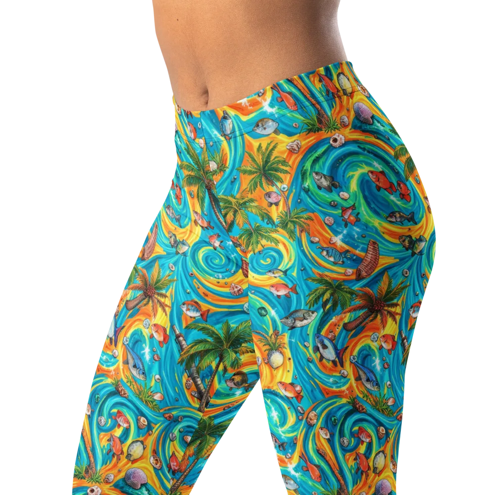 Paradise Gyre on Leggings — Left Front