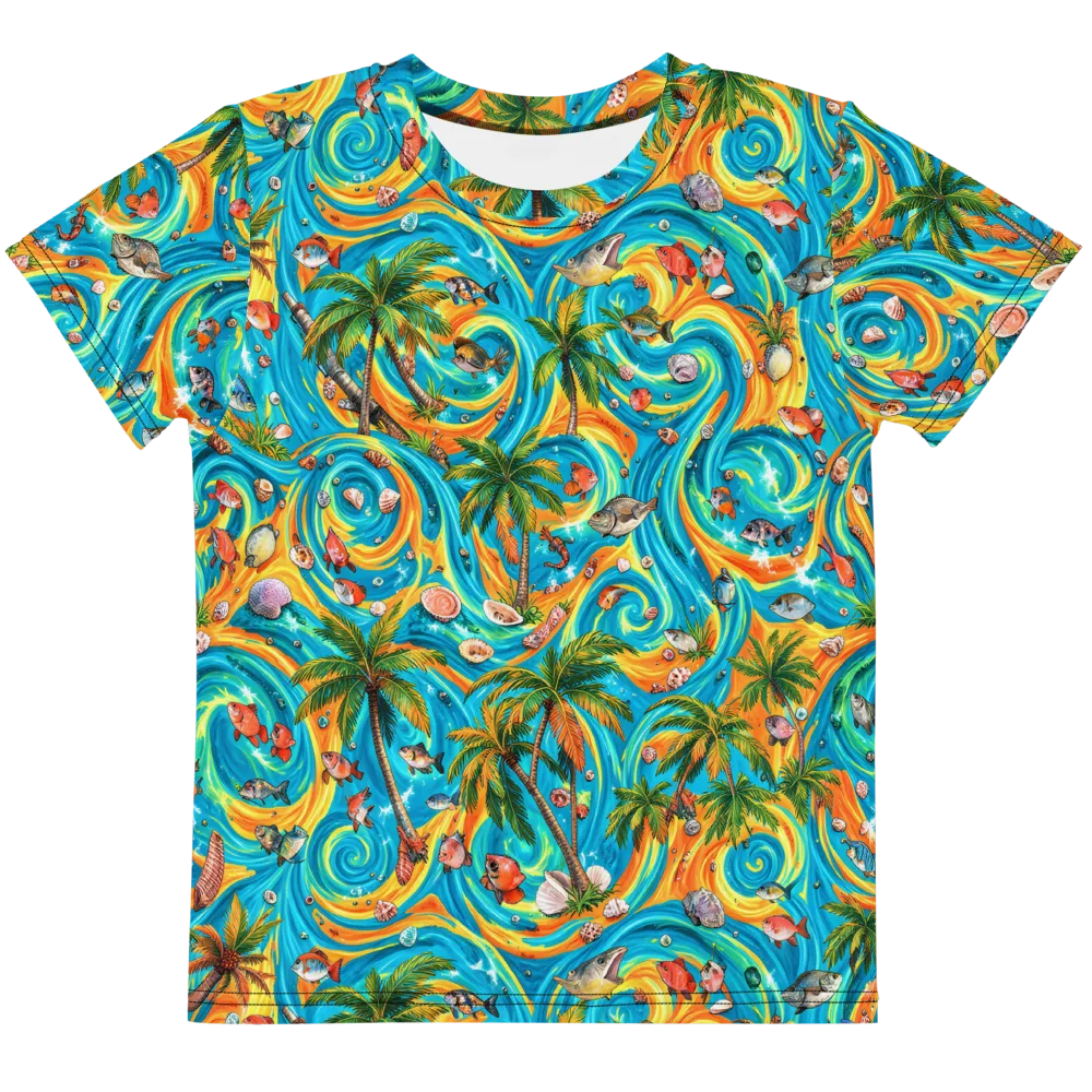 Paradise Gyre on Kids Crew Neck T-Shirt — Front