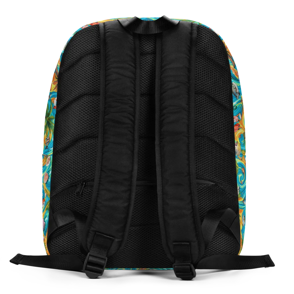 Paradise Gyre on Minimalist Backpack — Back
