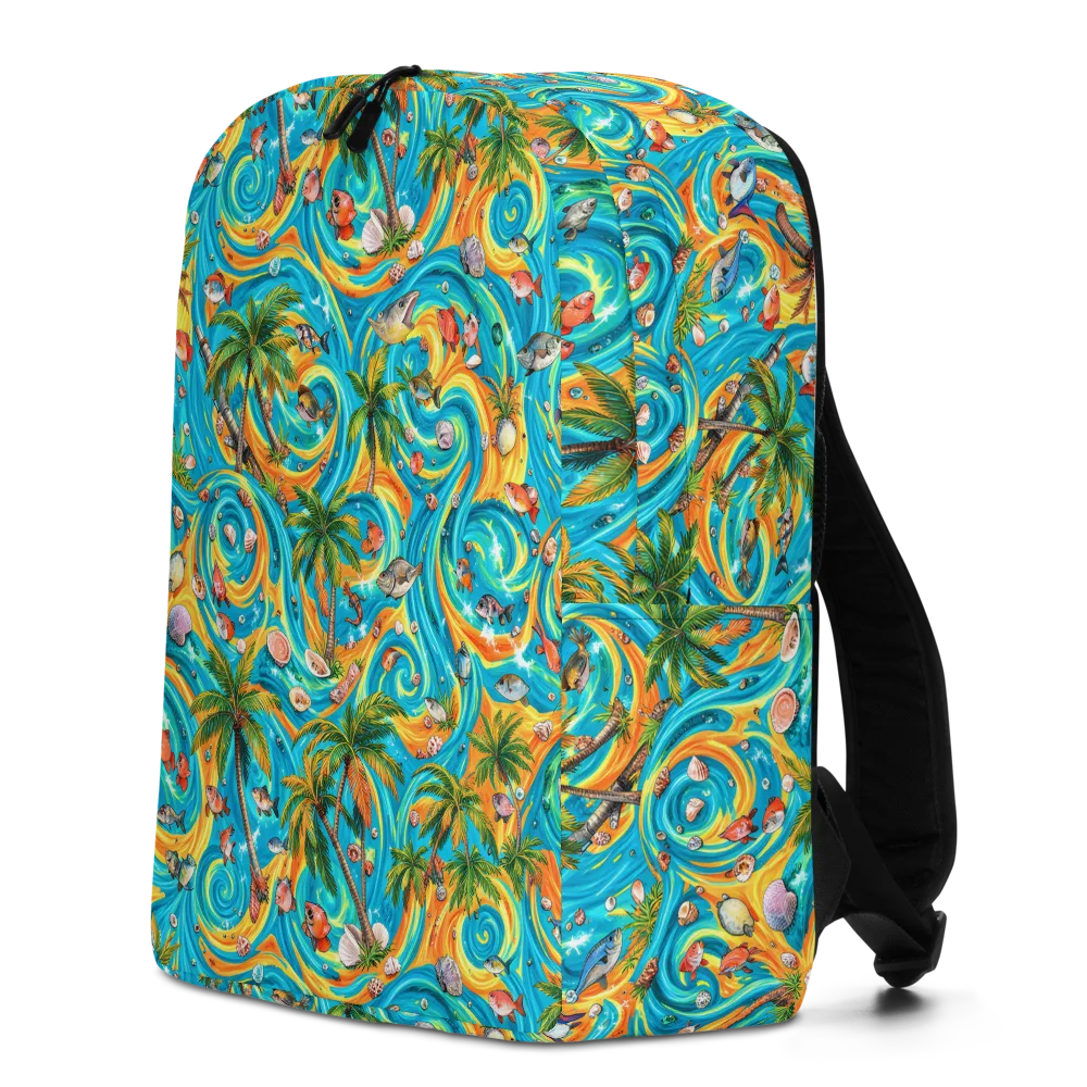 Paradise Gyre on Minimalist Backpack — Left