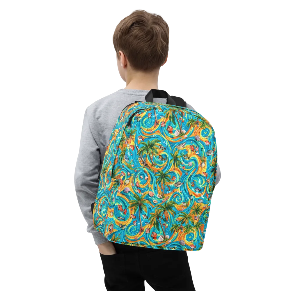 Paradise Gyre on Minimalist Backpack — Zoomed-in