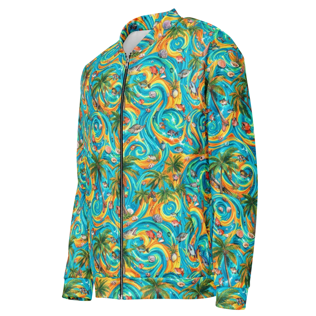 Paradise Gyre on Bomber Jacket — Left Front