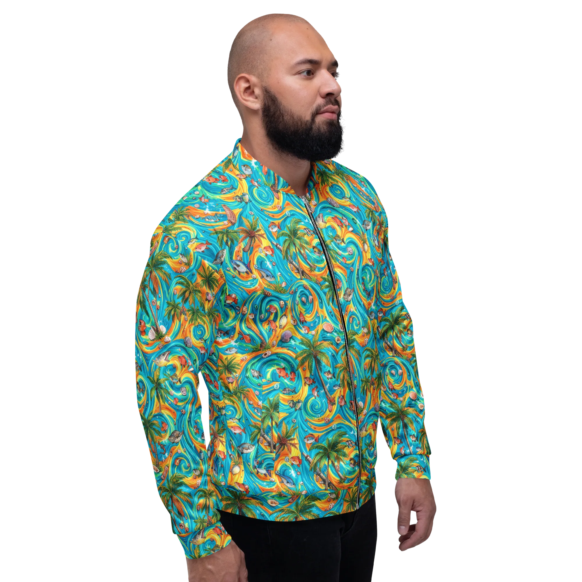 Paradise Gyre on Bomber Jacket — Right