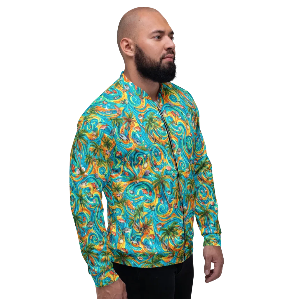 Paradise Gyre on Bomber Jacket — Right