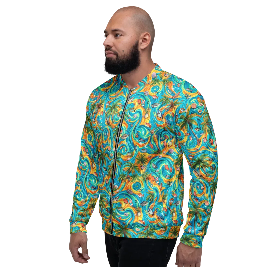 Paradise Gyre on Bomber Jacket — Left