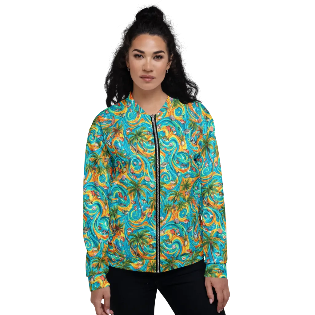 Paradise Gyre on Bomber Jacket — Front
