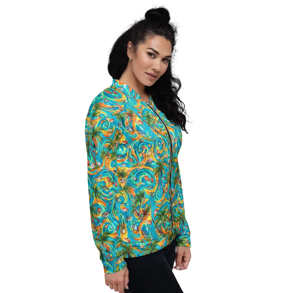 Paradise Gyre on Bomber Jacket — Right