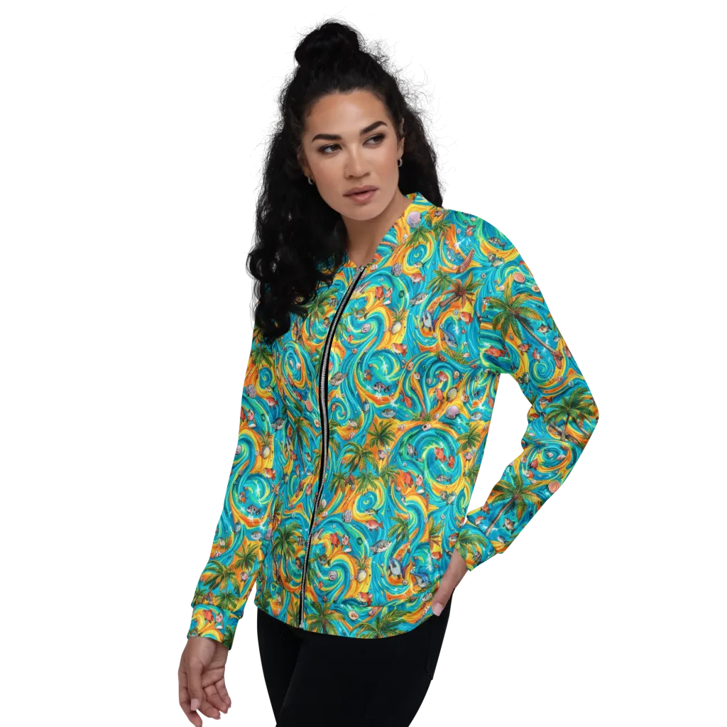 Paradise Gyre on Bomber Jacket — Left