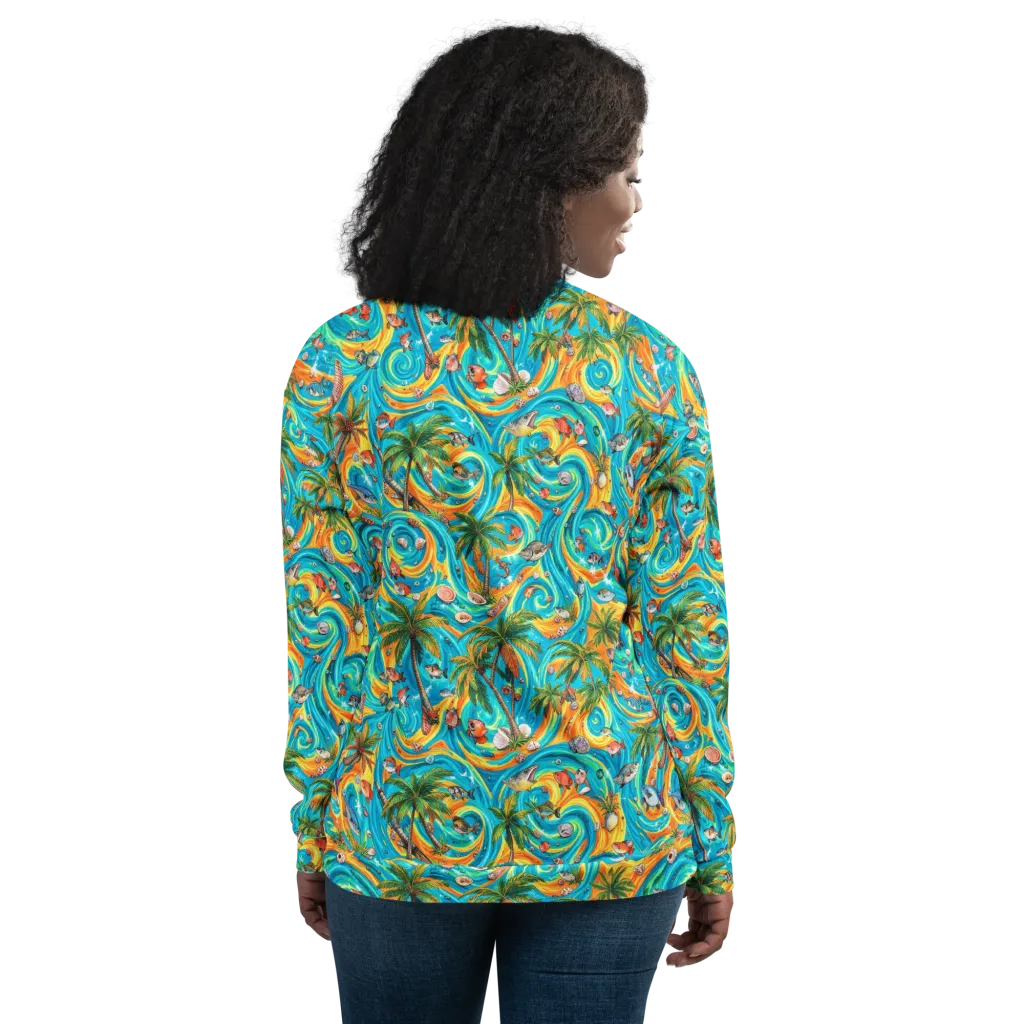 Paradise Gyre on Bomber Jacket — Back