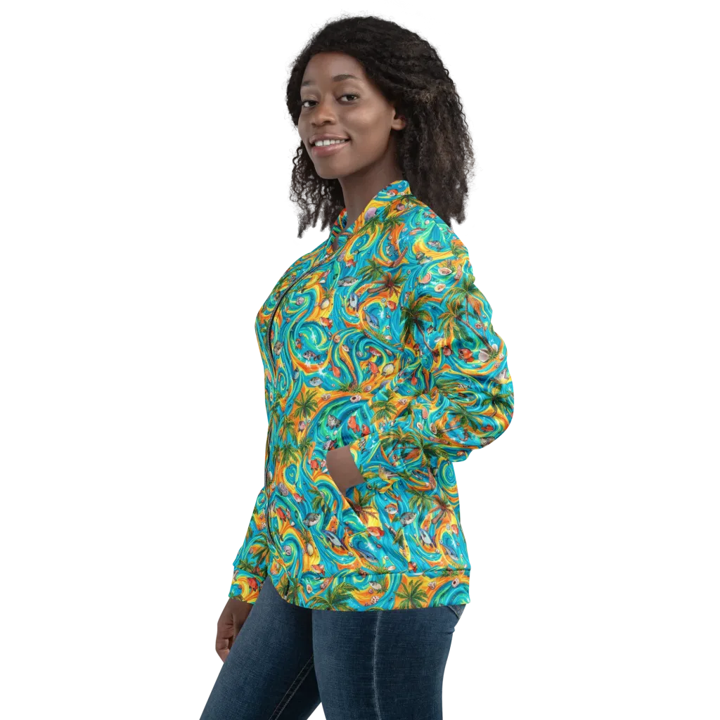 Paradise Gyre on Bomber Jacket — Left