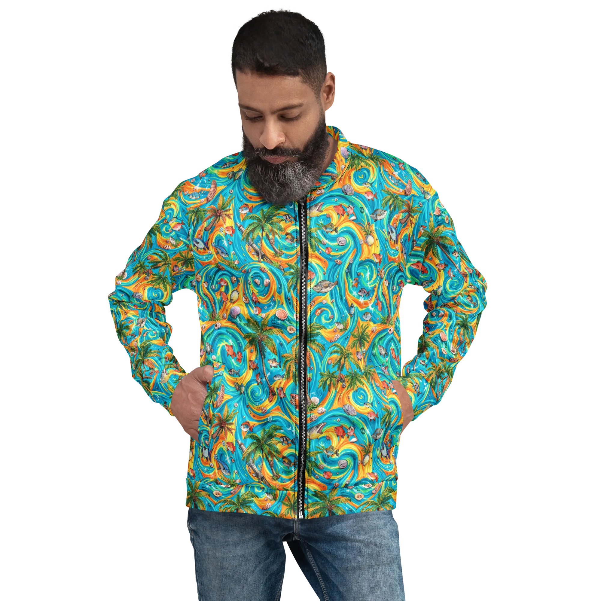 Paradise Gyre on Bomber Jacket — Front