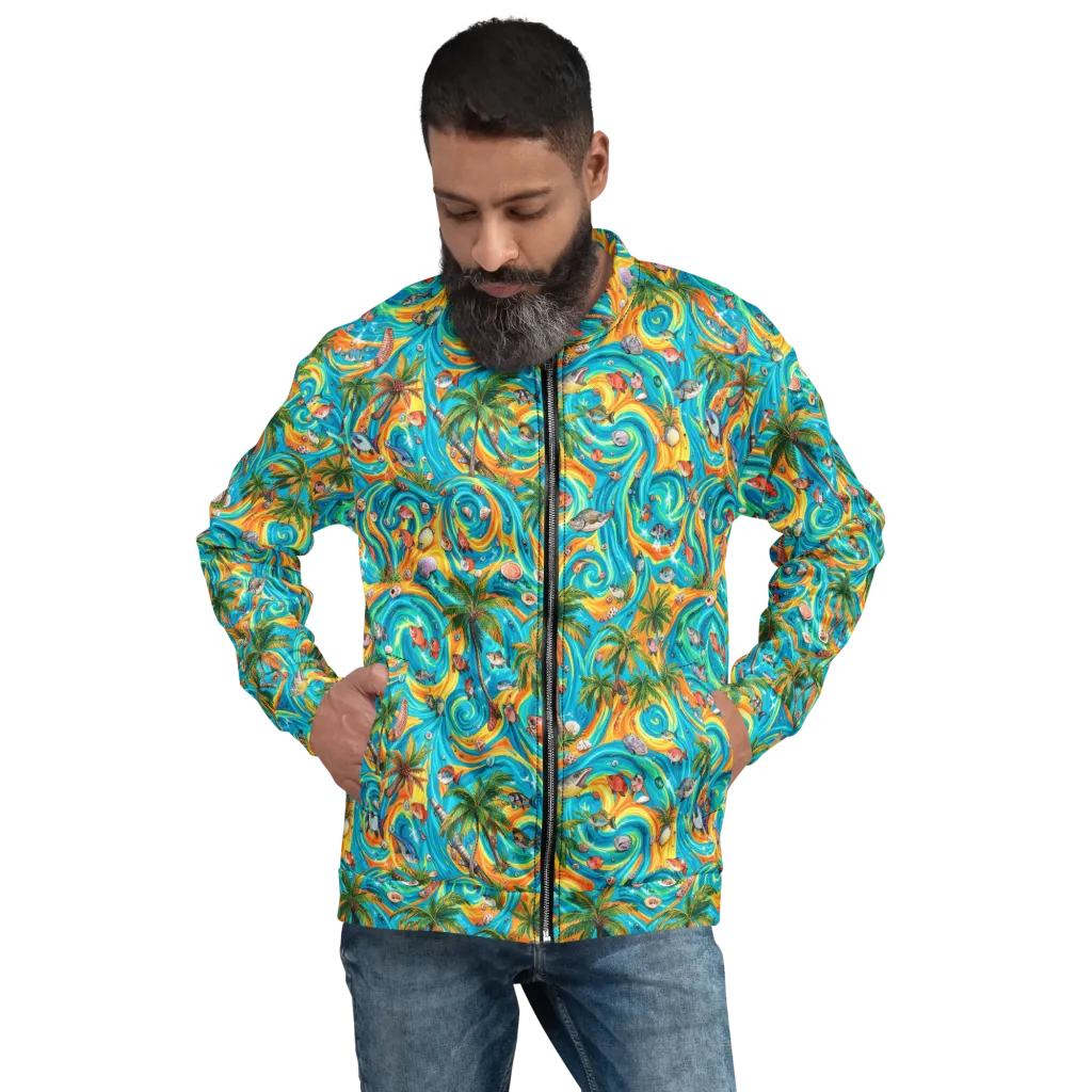Paradise Gyre on Bomber Jacket — Front