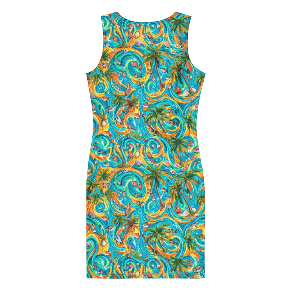 Paradise Gyre on Bodycon Dress — Back