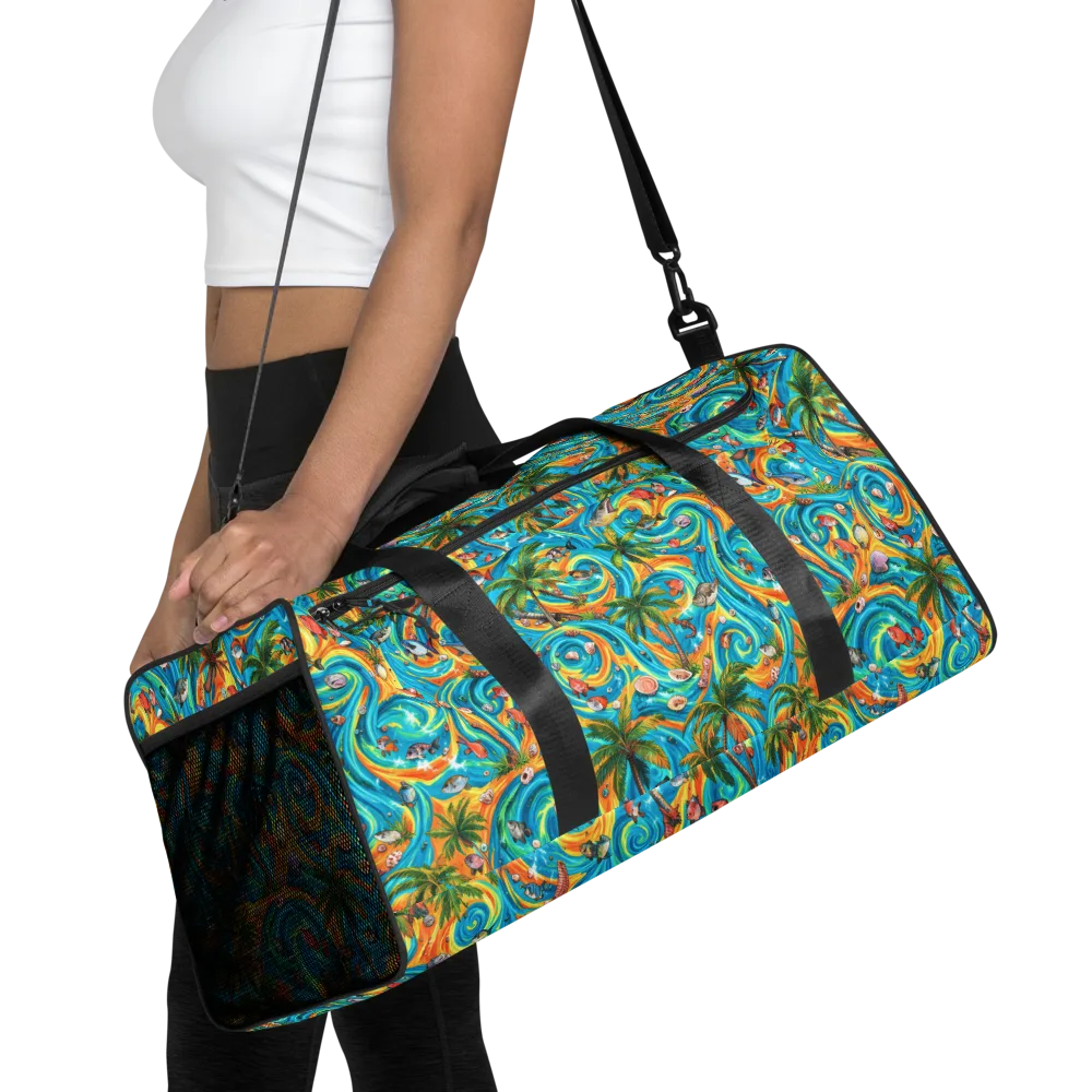 Paradise Gyre on Duffle Bag — Front