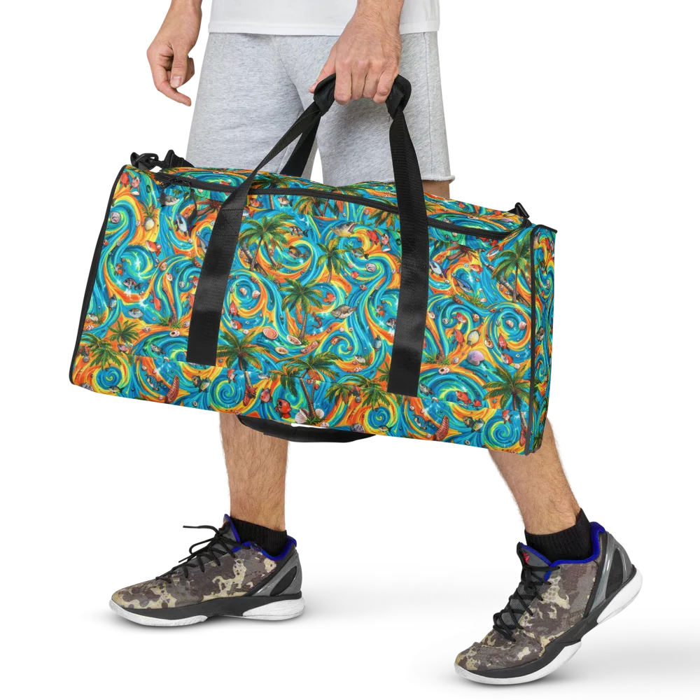 Paradise Gyre on Duffle Bag — Front