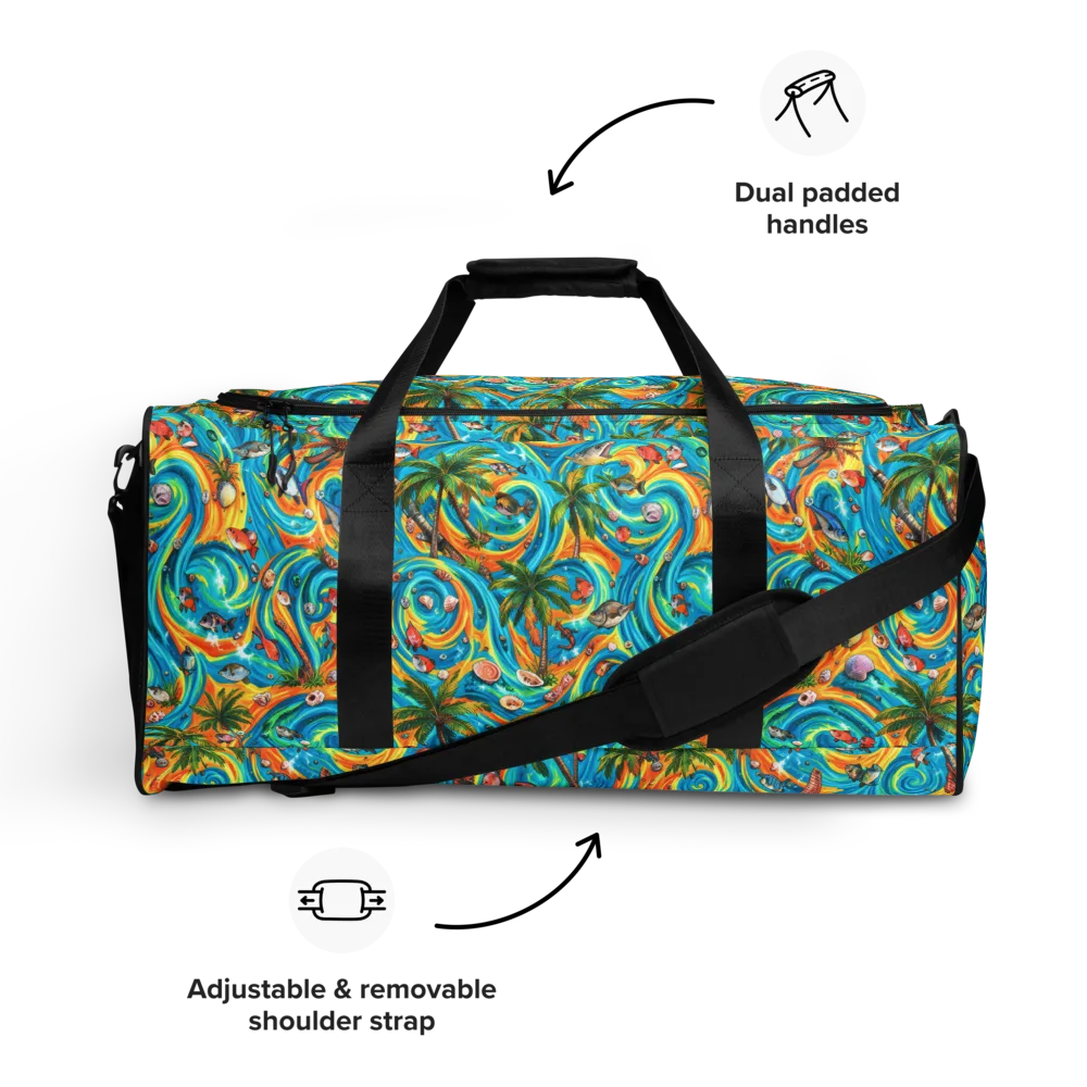 Paradise Gyre on Duffle Bag — Front