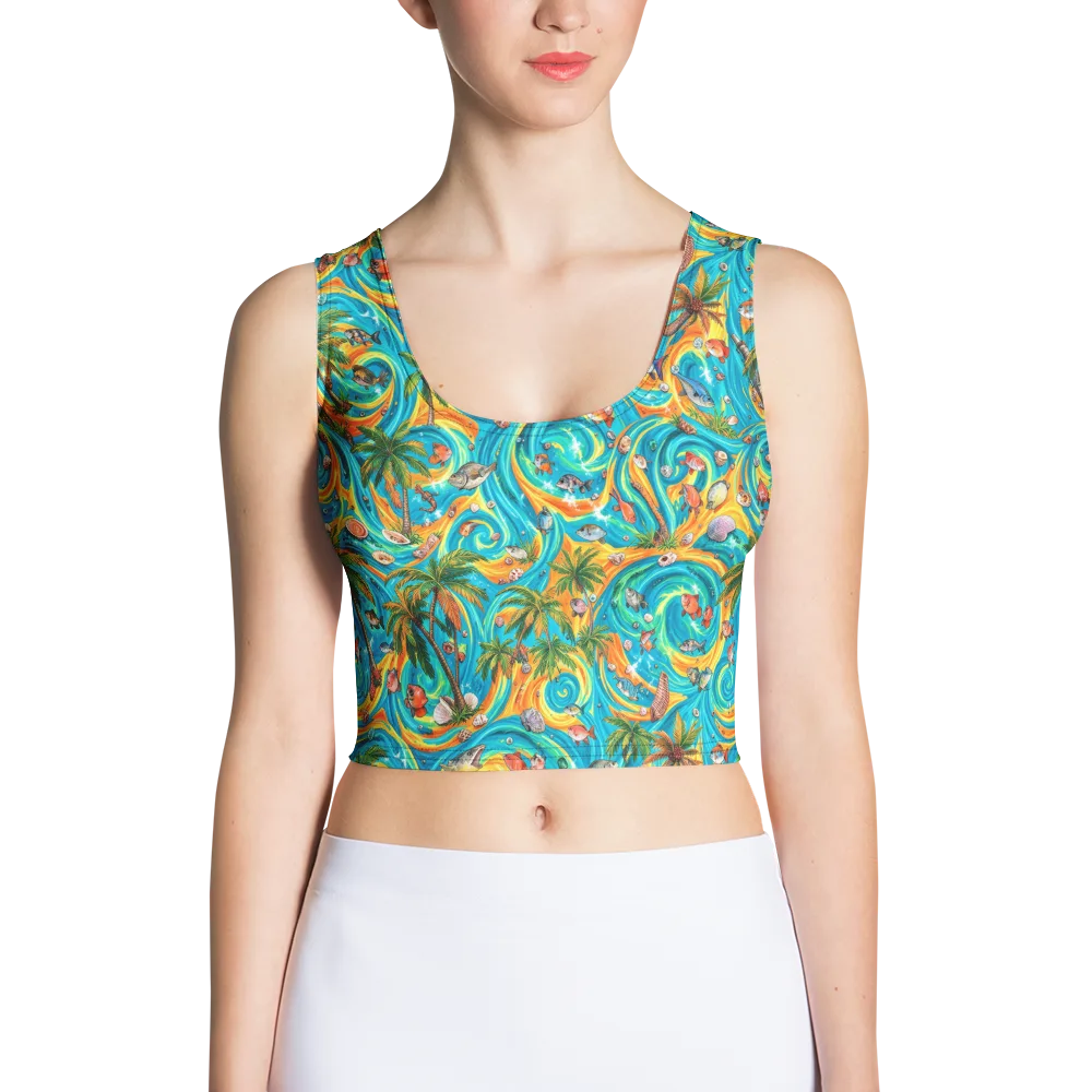 Paradise Gyre on Crop Top — Front
