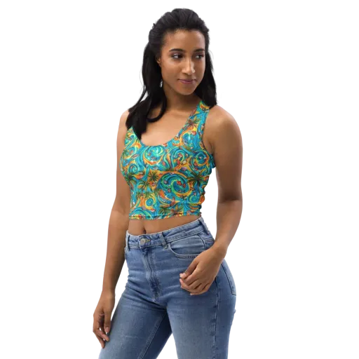 Paradise Gyre on a Crop Top
