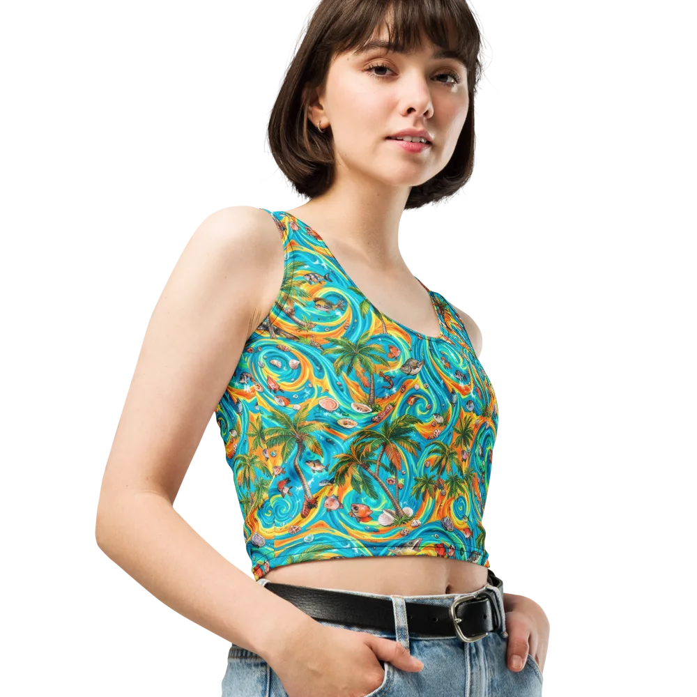 Paradise Gyre on Crop Top — Right Front