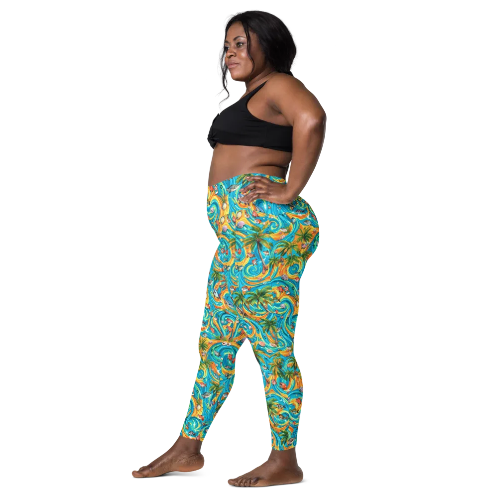 Paradise Gyre on Leggings with Pockets — Left