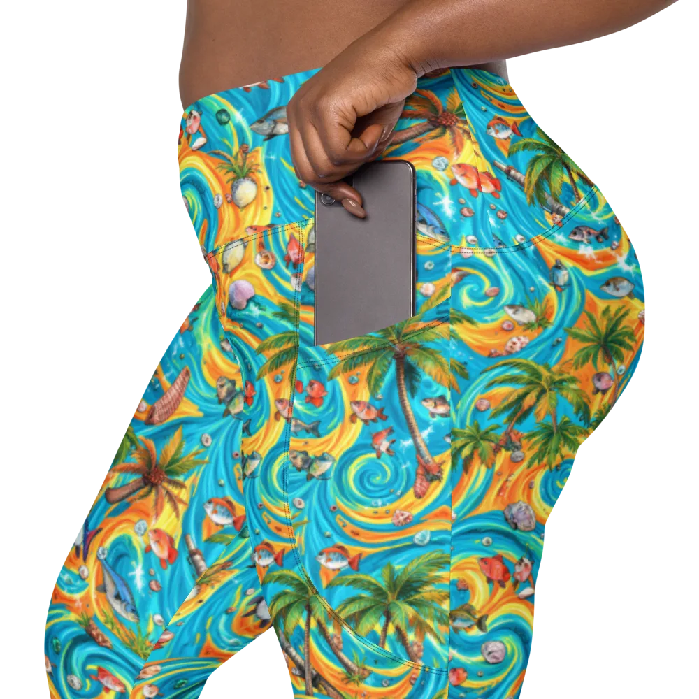 Paradise Gyre on Leggings with Pockets — Product details 2