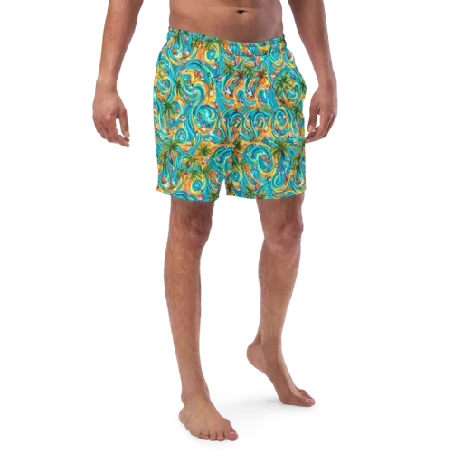 Paradise Gyre on a Swim Trunks