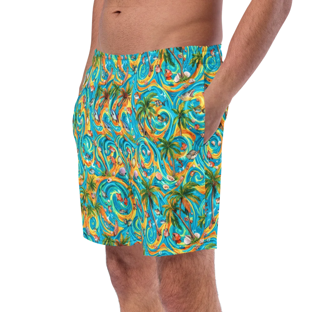Paradise Gyre on Swim Trunks — Left Front