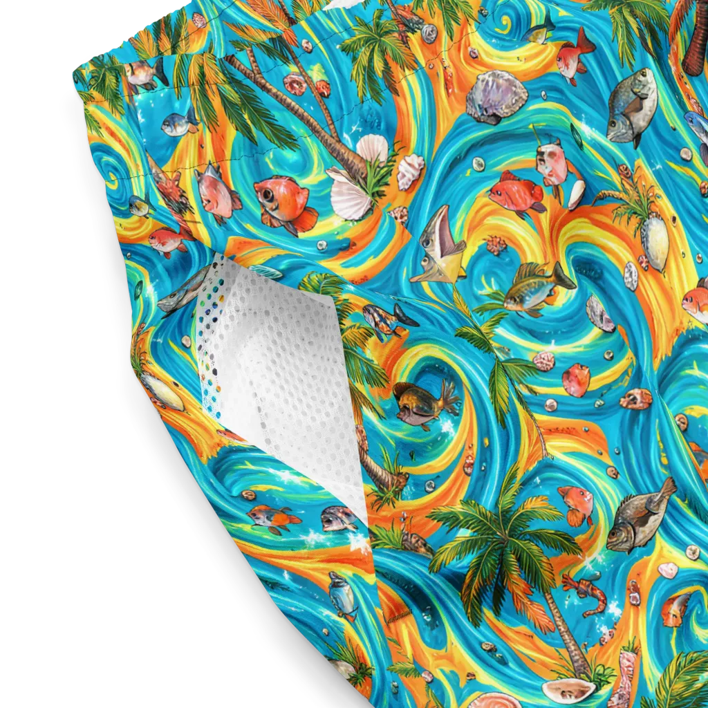 Paradise Gyre on Swim Trunks — Product details 2