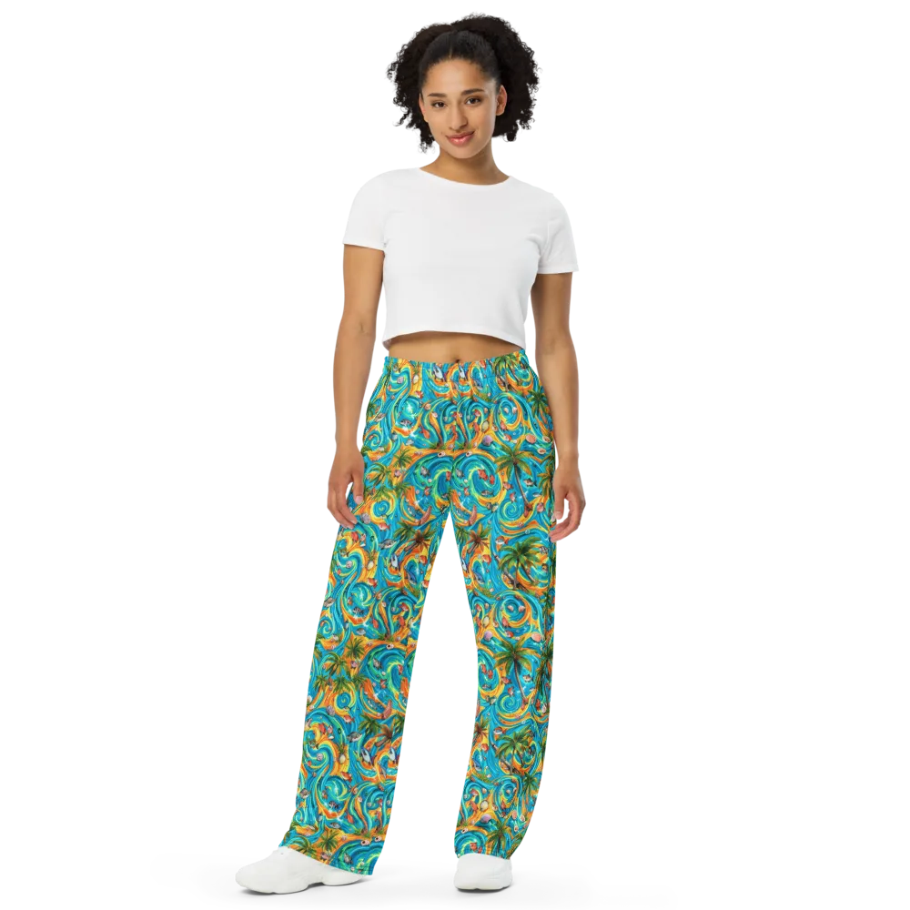 Paradise Gyre on Wide-Leg Pants — Front