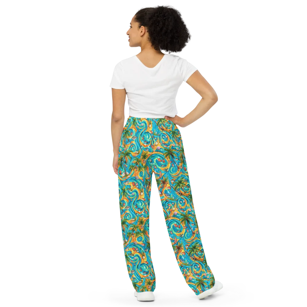 Paradise Gyre on Wide-Leg Pants — Back