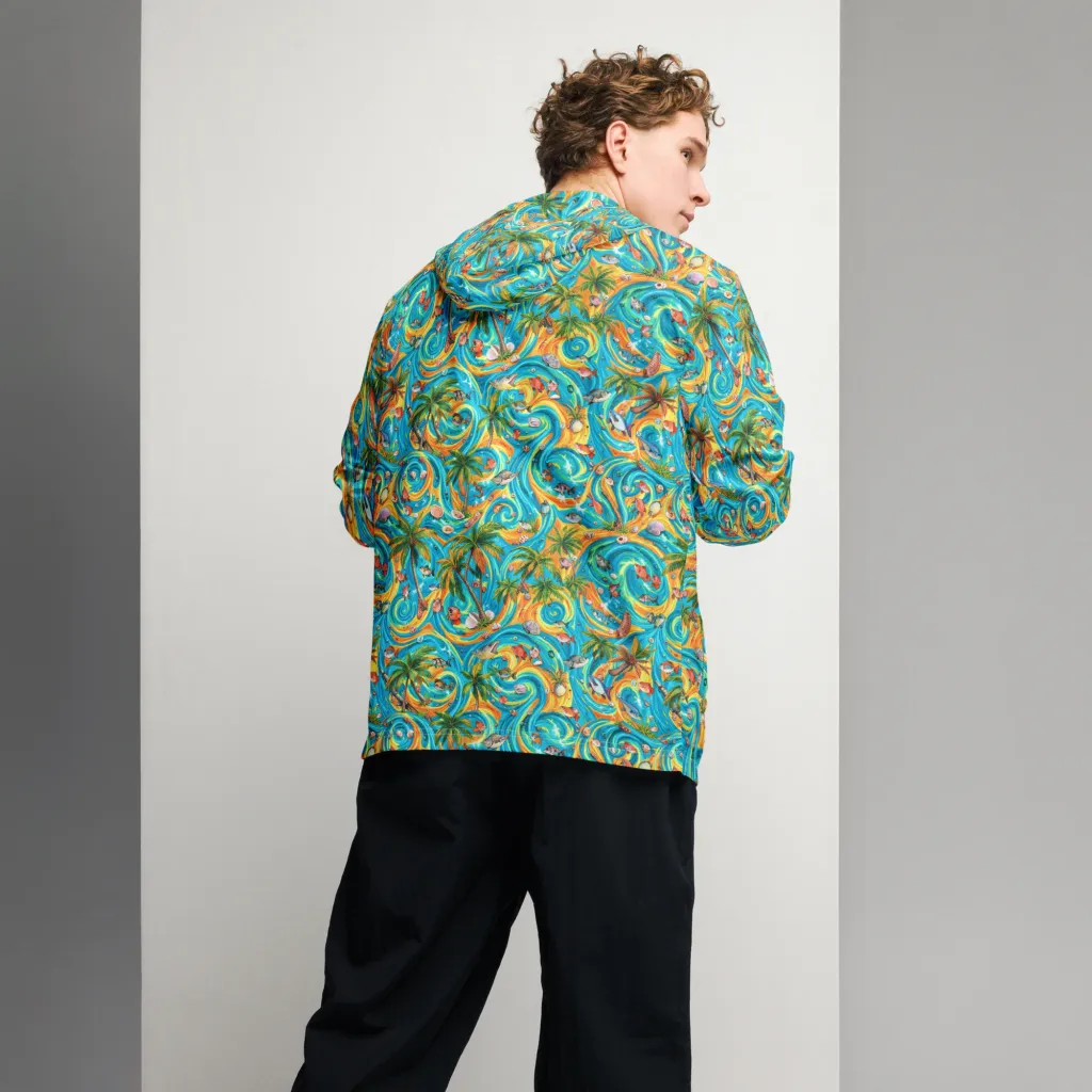 Paradise Gyre on Men's Windbreaker — Back