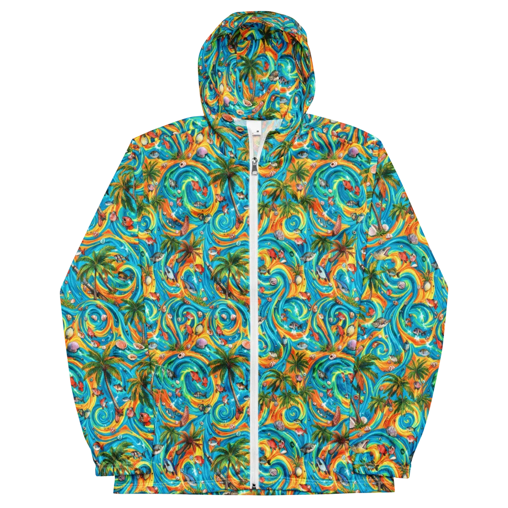 Paradise Gyre on Men's Windbreaker — Front