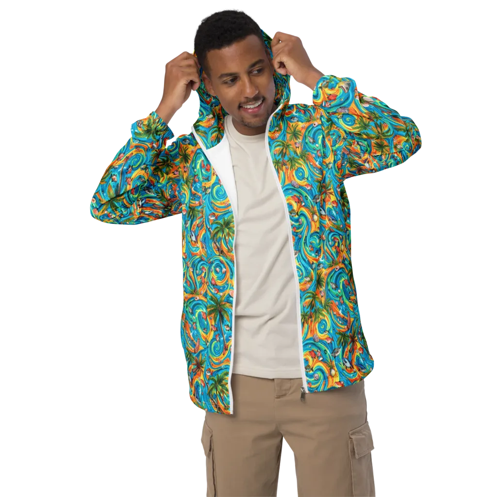 Paradise Gyre on Men's Windbreaker — Front