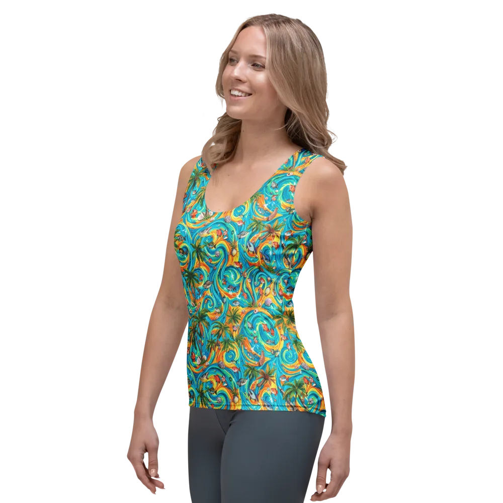 Paradise Gyre on Women's Tank Top — Left Front