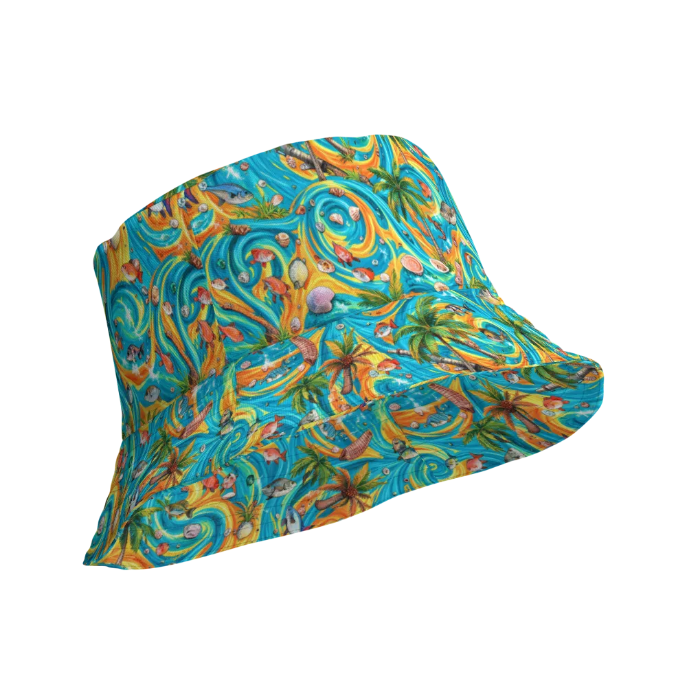 Paradise Gyre on Reversible Bucket Hat — Product details Outside