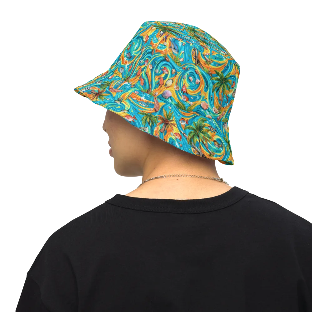 Paradise Gyre on Reversible Bucket Hat — Back Inside
