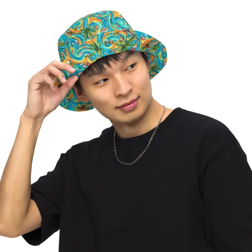 Paradise Gyre on a Reversible Bucket Hat