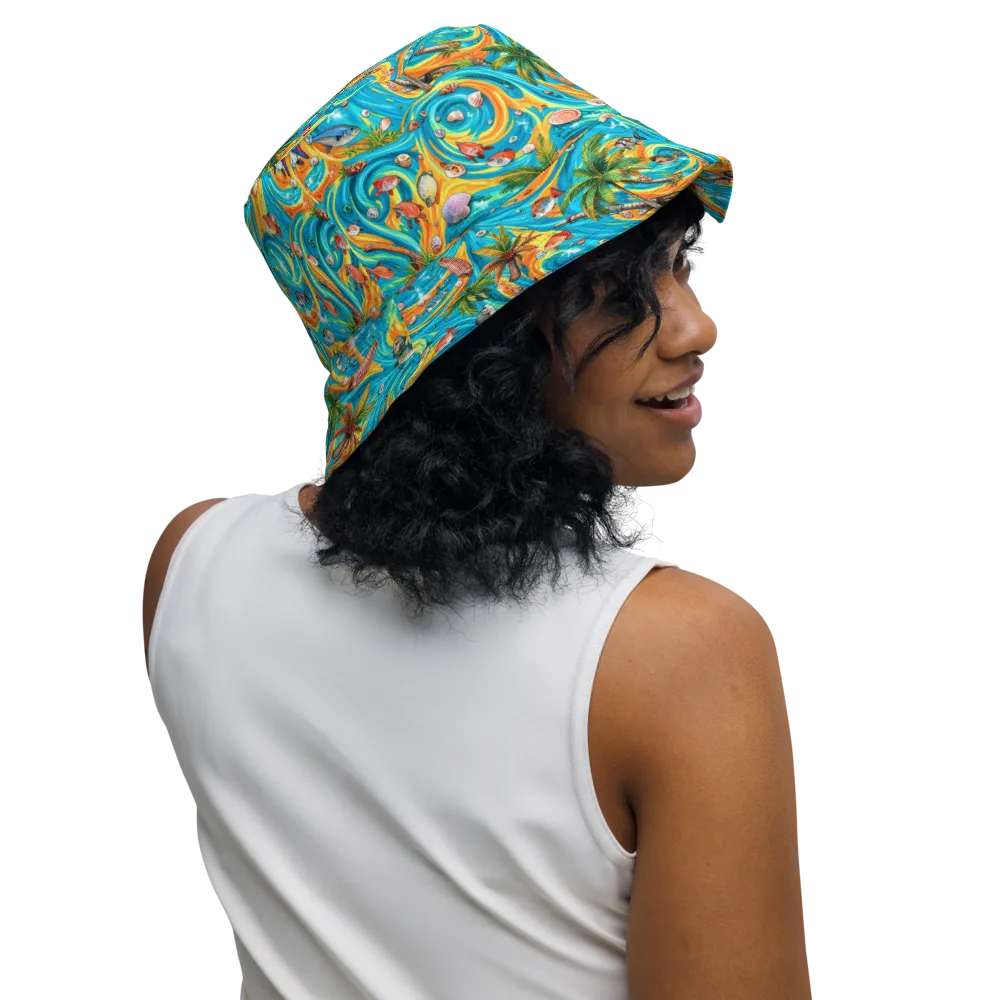 Paradise Gyre on Reversible Bucket Hat — Right Outside