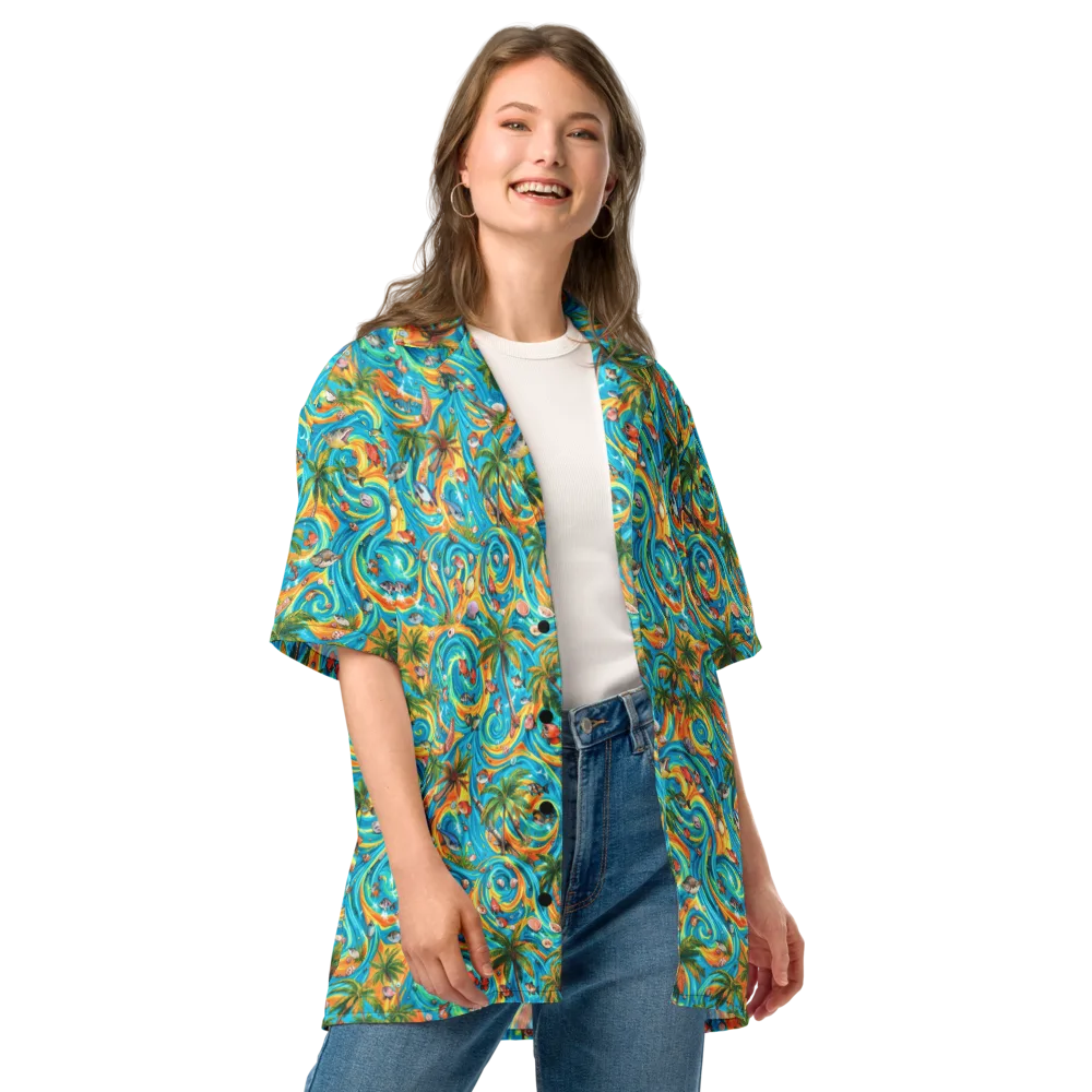 Paradise Gyre on Button Shirt — Front