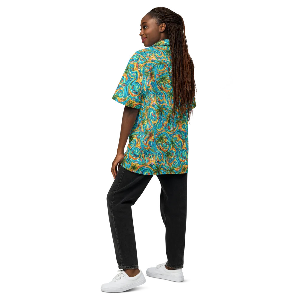 Paradise Gyre on Button Shirt — Back