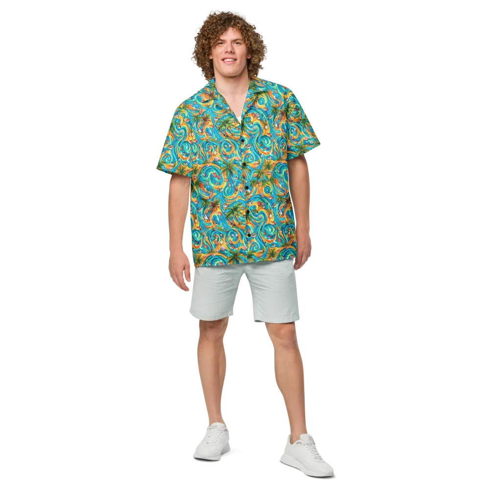Paradise Gyre on Button Shirt — Front