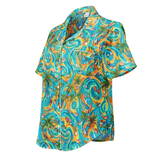 Paradise Gyre on a Women's Short Sleeve Pajama Top