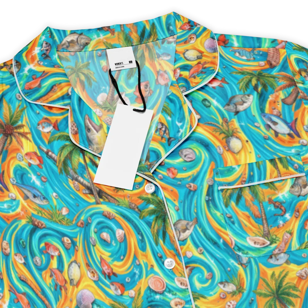 Paradise Gyre on Women's Short Sleeve Pajama Top — Product details