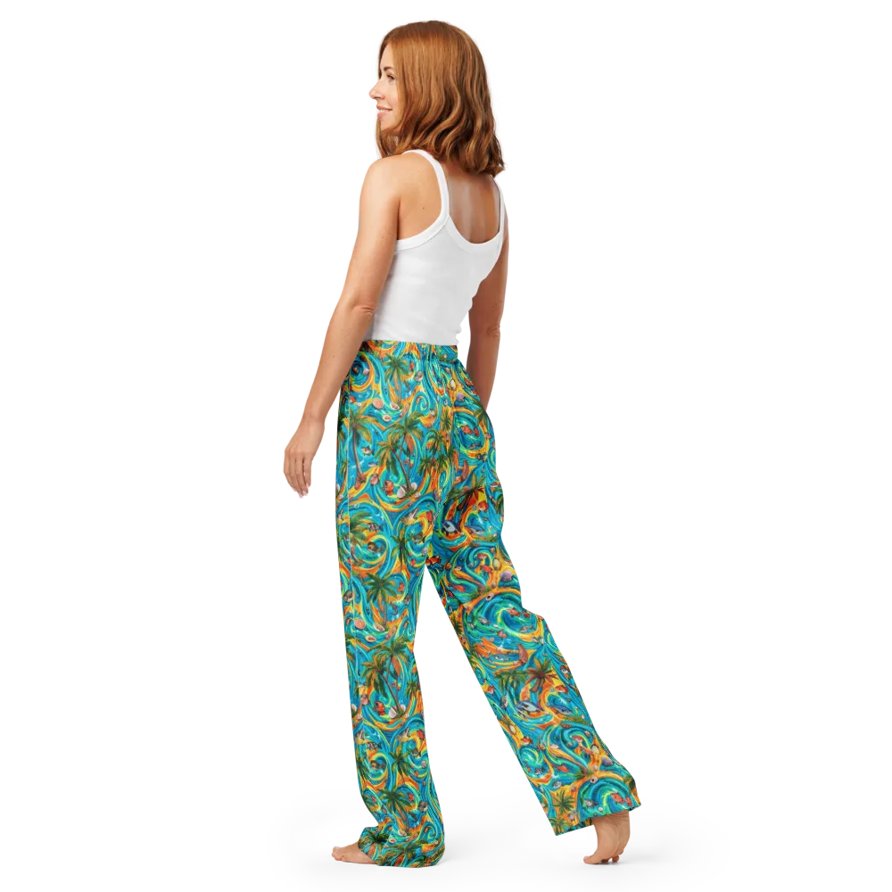 Paradise Gyre on Women's Pajama Pants — Back
