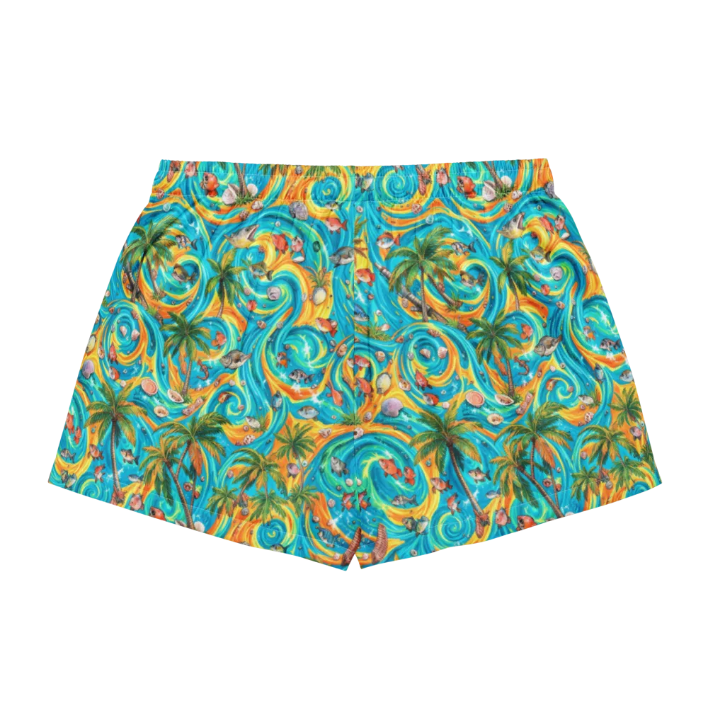 Paradise Gyre on Women's Pajama Shorts — Back