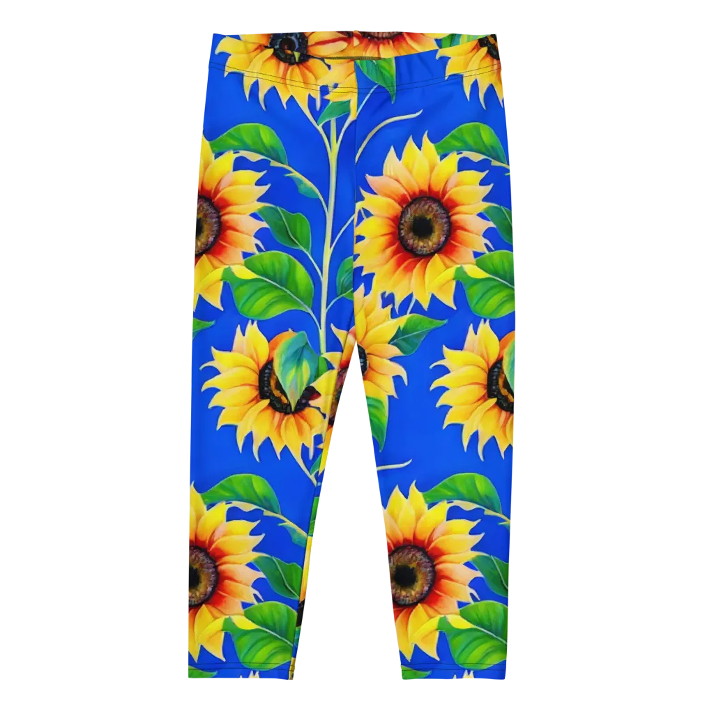 Sunlit Canopy on Capri Leggings — Front